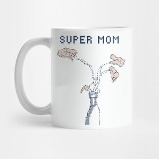 Mother's Day Super Mom - 1bit Pixelart Mug